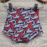 Handmade Bummies Atlanta Braves 12-18M