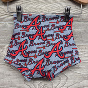 Handmade Bummies Atlanta Braves 12-18M