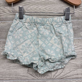 Linen Blend Ruffle Trim Shorts Flowers 12M