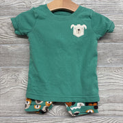 2 Pc PJs Chest Pocket Dogs 12-18M
