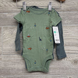 NEW LS Bodysuit Stripes, Bodysuit Dinosaurs & Pants Dinosaur Butt NB