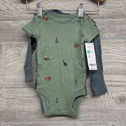 NEW LS Bodysuit Stripes, Bodysuit Dinosaurs & Pants Dinosaur Butt NB