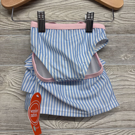 NEW 2 Pc Ruffle Swimsuit Stripes 3-6M
