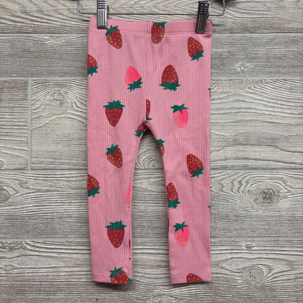Ribbed Leggings Strawberries 18-24M