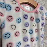 2 Pc LS Plush PJs Smiley Faces 2T