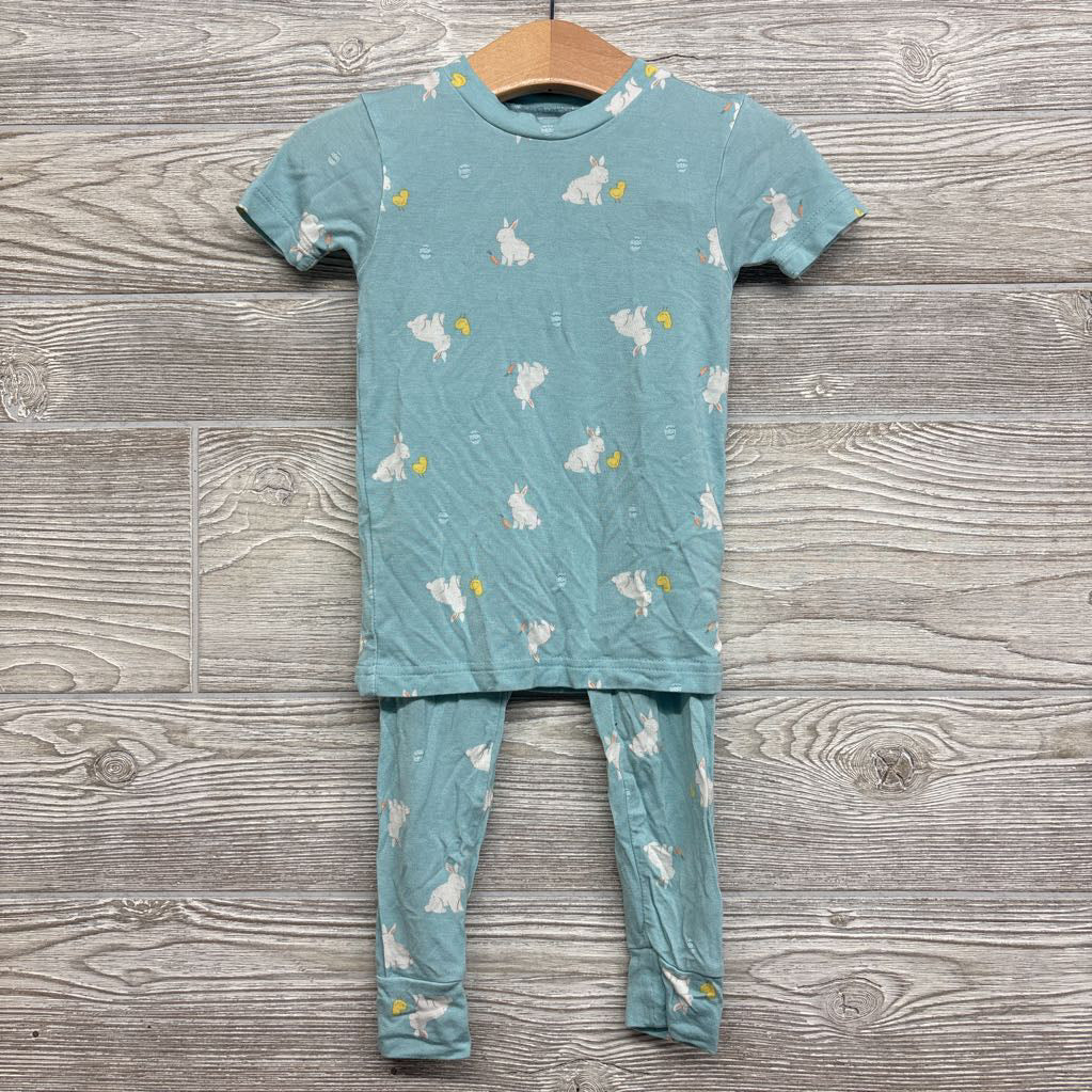 2 Pc Bamboo PJs Bunnies Chicks 18M