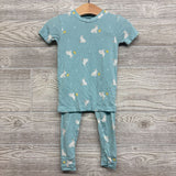 2 Pc Bamboo PJs Bunnies Chicks 18M