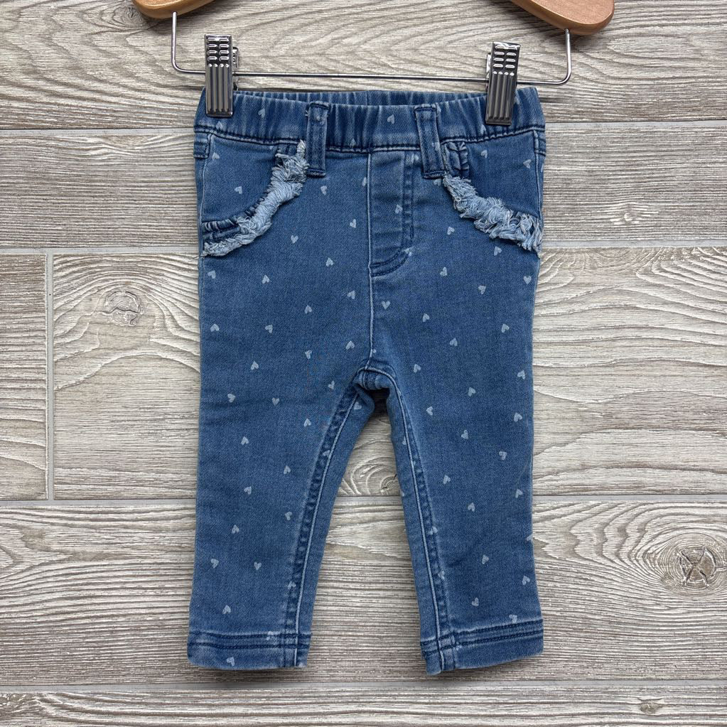 Jeggings Hearts Frayed 3-6M