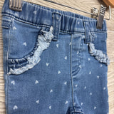 Jeggings Hearts Frayed 3-6M