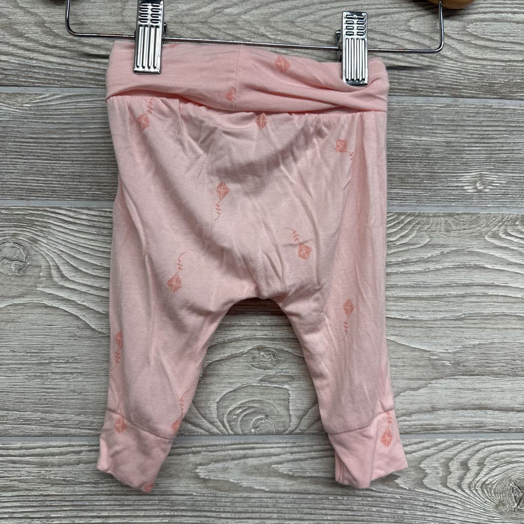 Fold Over Bamboo Pants Kites 0-3M