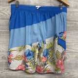 Swim Trunks Flowers 10-12 Husky