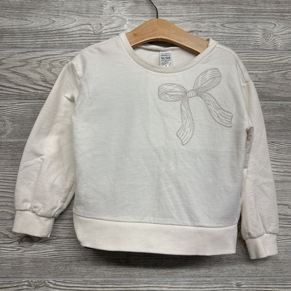 Crewneck Embroidered Bow & Skirt Bows 5