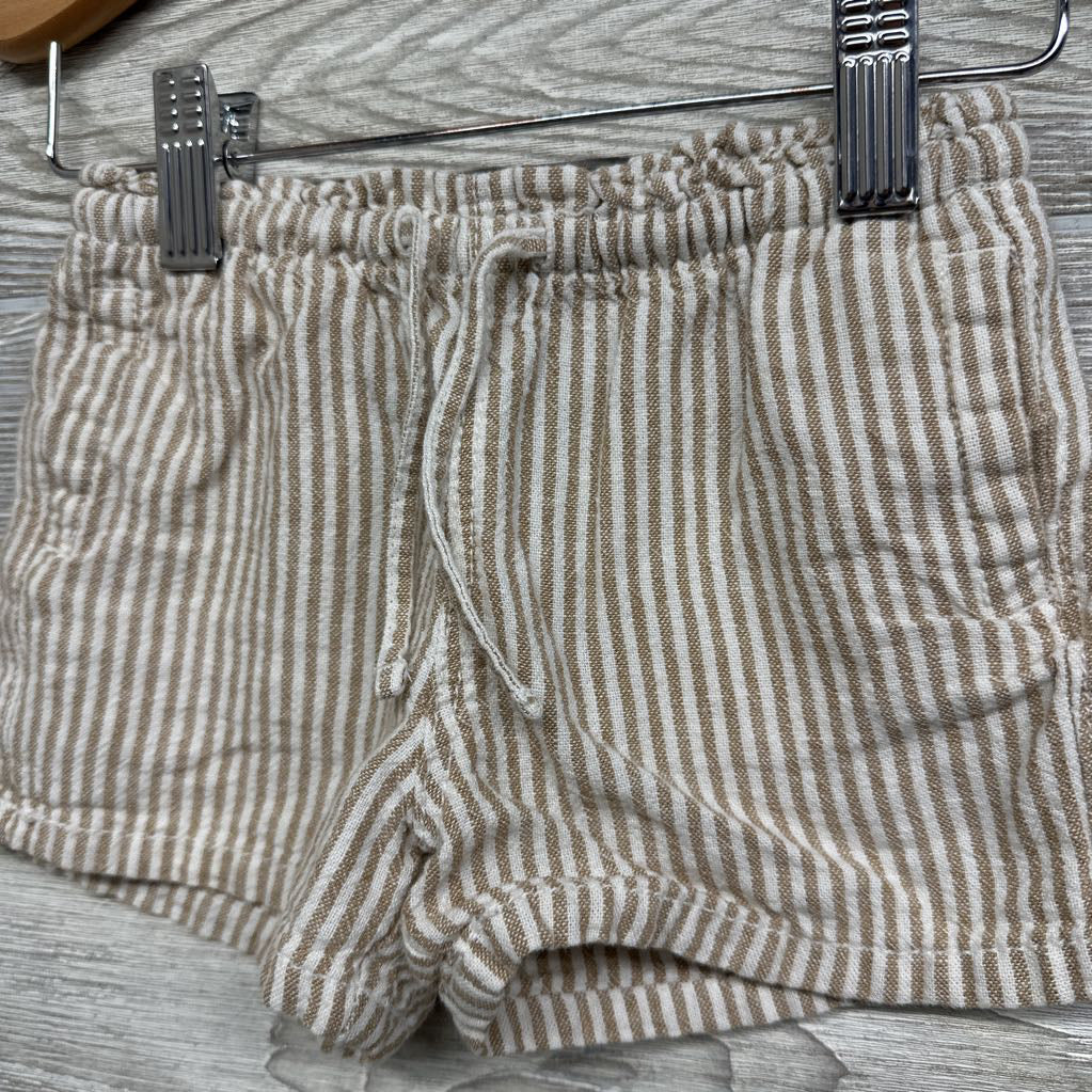 Linen Blend Shorts Stripes 2T