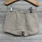 Linen Blend Shorts Stripes 2T