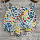 Muslin Shorts Flowers Fruit 2T