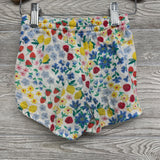 Muslin Shorts Flowers Fruit 2T