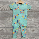 2 Pc PJs Parrots 12M