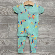 2 Pc PJs Parrots 12M
