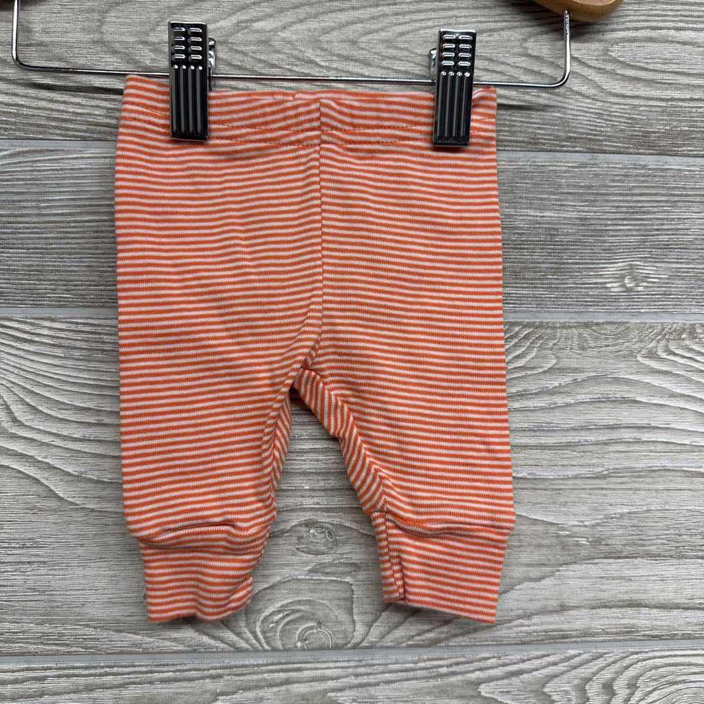 LS Bodysuit Cutest Pumpkin In The Patch & Pants Stripes NB
