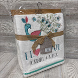 NEW Fiona Plush Blanket I Love You A Bushel & A Peck
