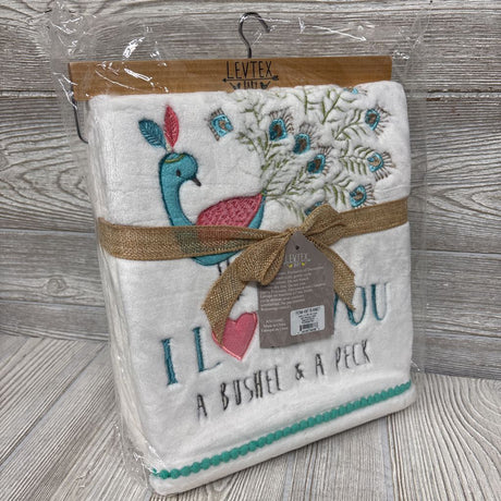 NEW Fiona Plush Blanket I Love You A Bushel & A Peck