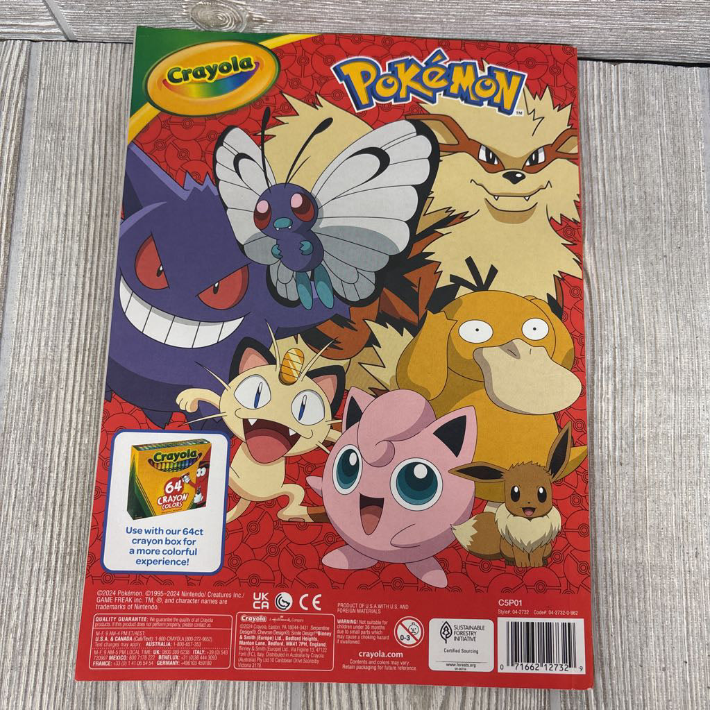 NEW 96 Page Pokemon Coloring Book