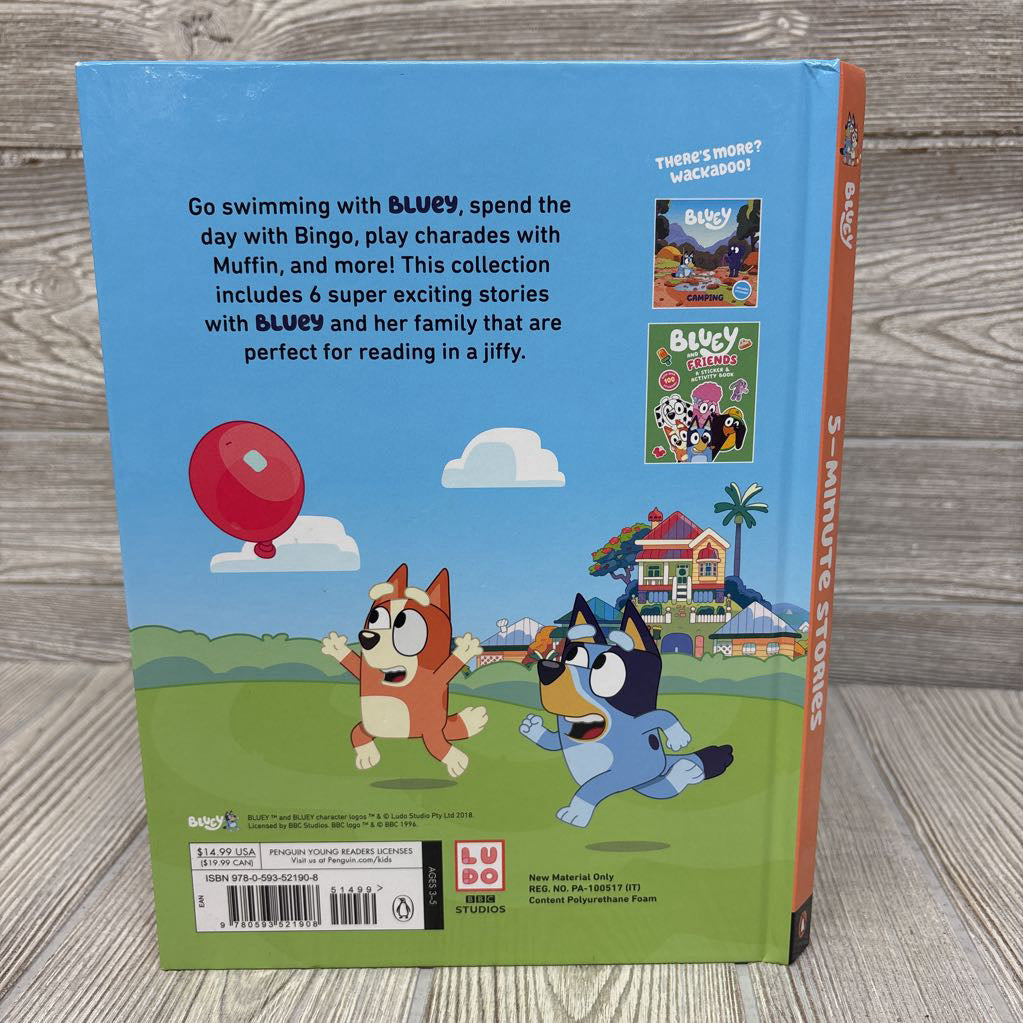 Bluey 5 Minute Stories Hardcover Book