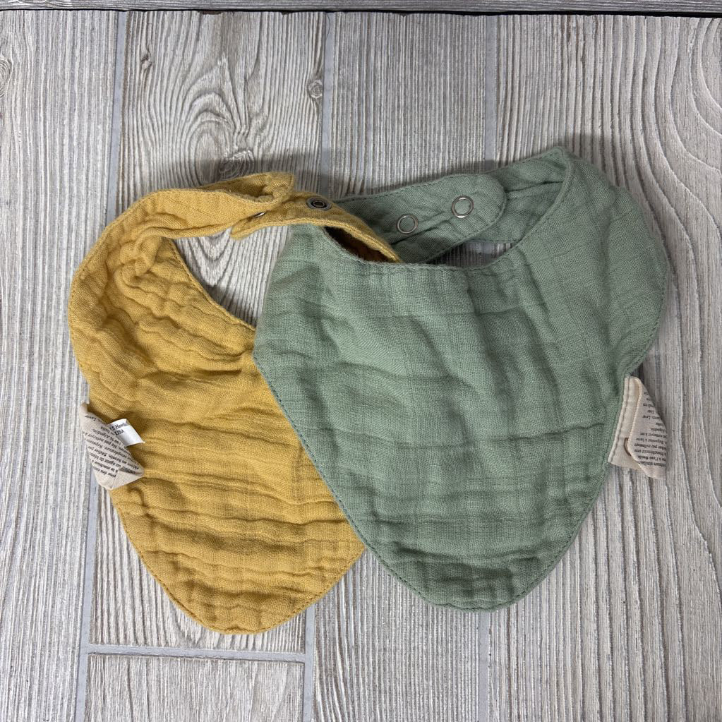 2 Pk Muslin Bandana Bibs