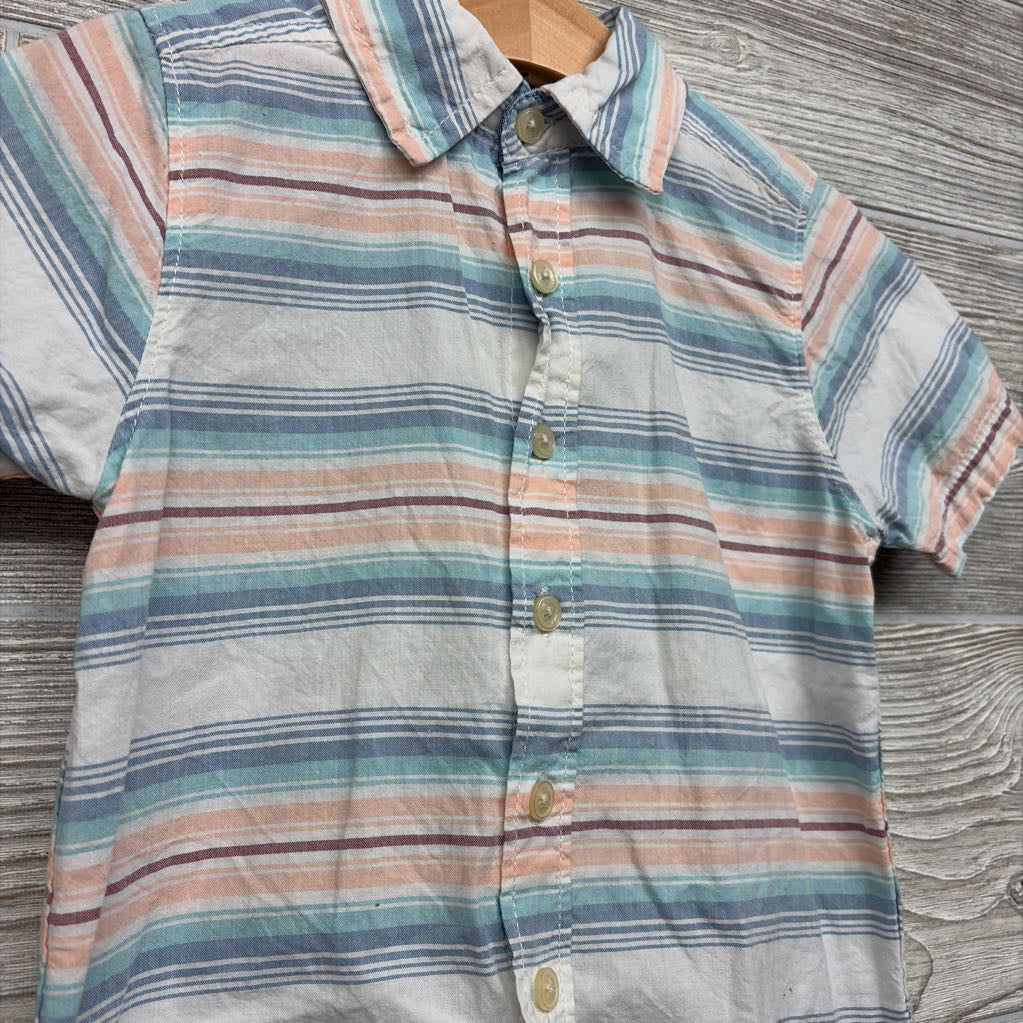 Button Up Shirt Stripes 2T