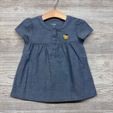 Chambray Tunic Embroidered Flowers 4T