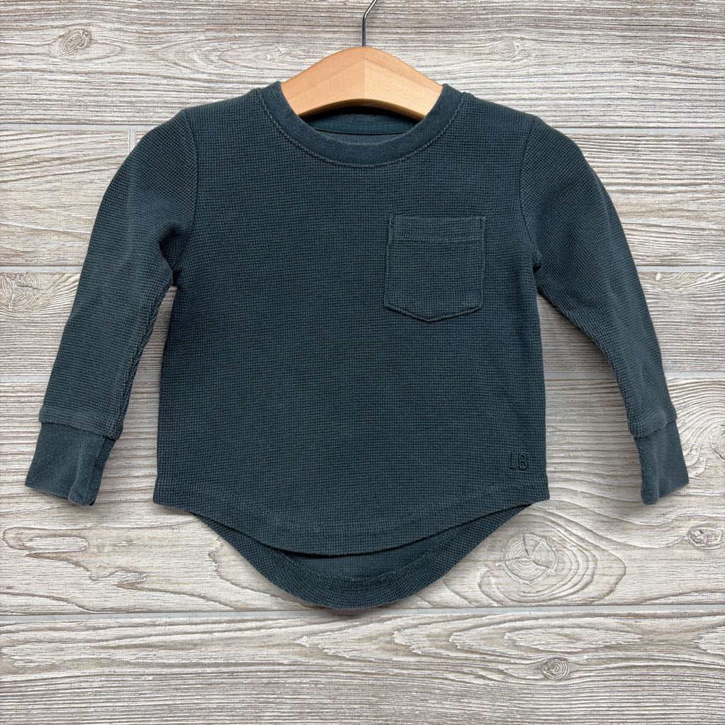 LS Waffle Knit Shirt Chest Pocket 12-18M *