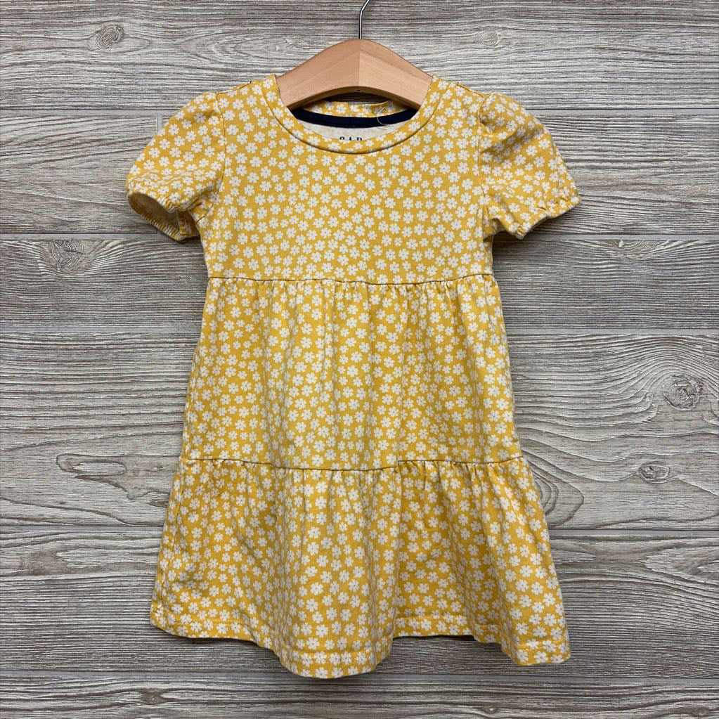 Puff Sleeve Dress Flowers 2T
