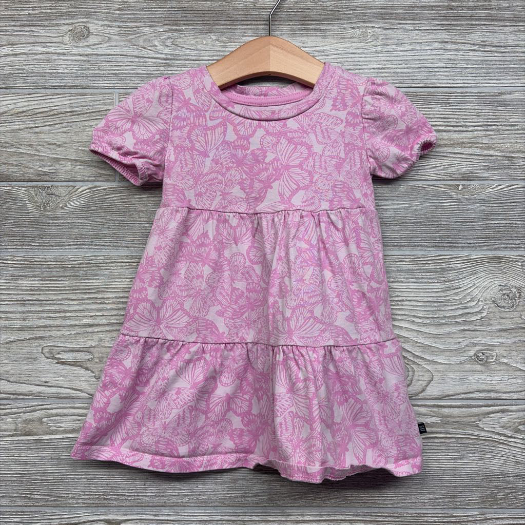 Puff Sleeve Dress Butterflies 2T