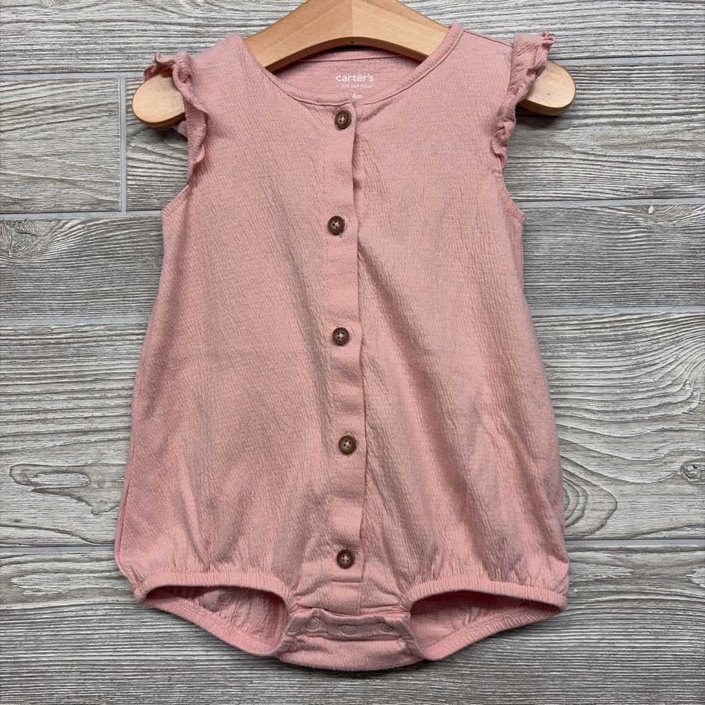 Button Up Flutter Sleeve Romper 24M