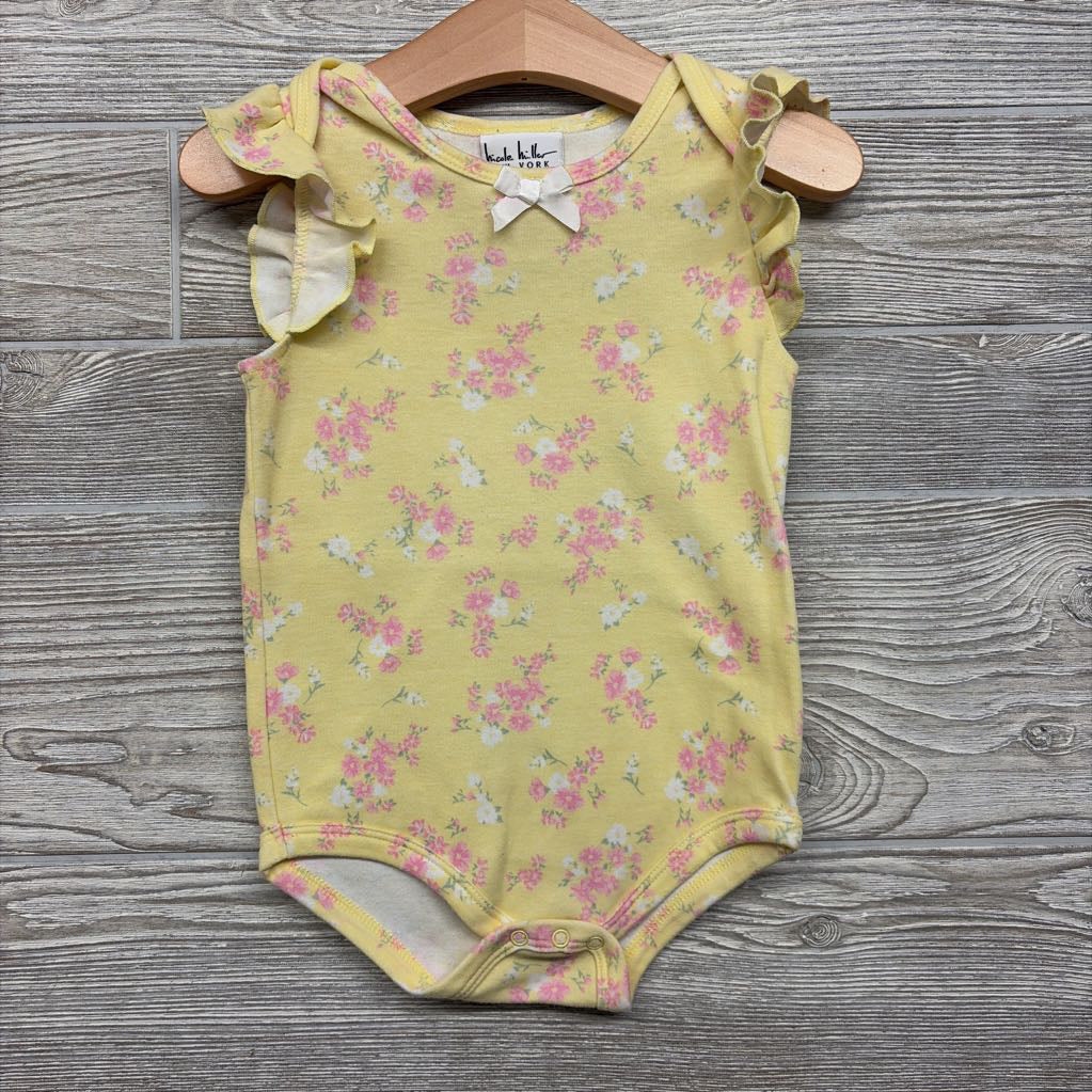 Flutter Sleeve Bodysuit Flowers 24M