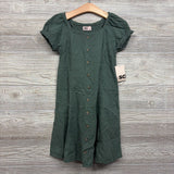 NEW Textured Button Up Puff Sleeve Dress 8