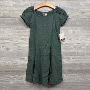 NEW Textured Button Up Puff Sleeve Dress 8