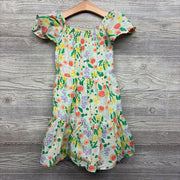 Textured Flutter Sleeve Dress Flowers 6-7