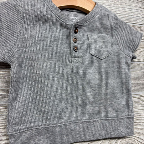 Waffle Knit Henley Shirt 9M