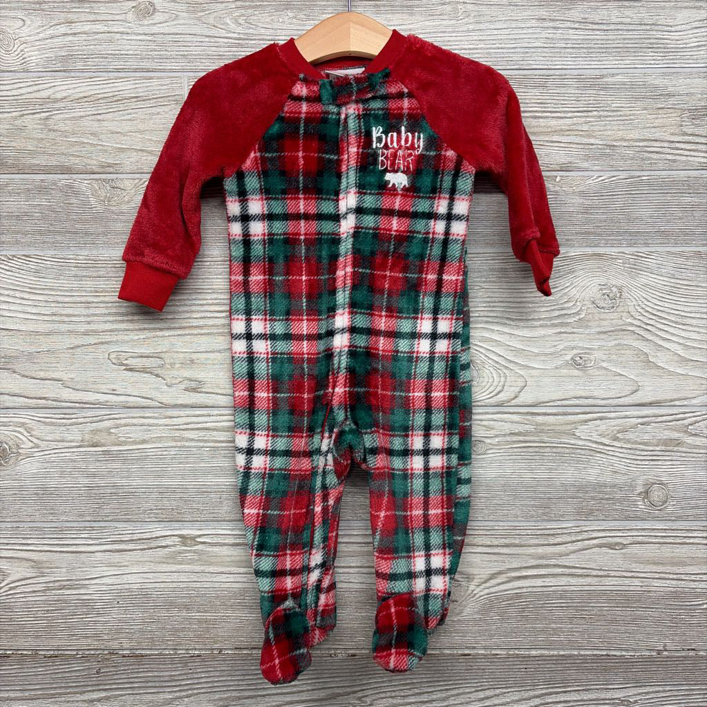 Plush Plaid Sleeper Baby Bear 6-9M