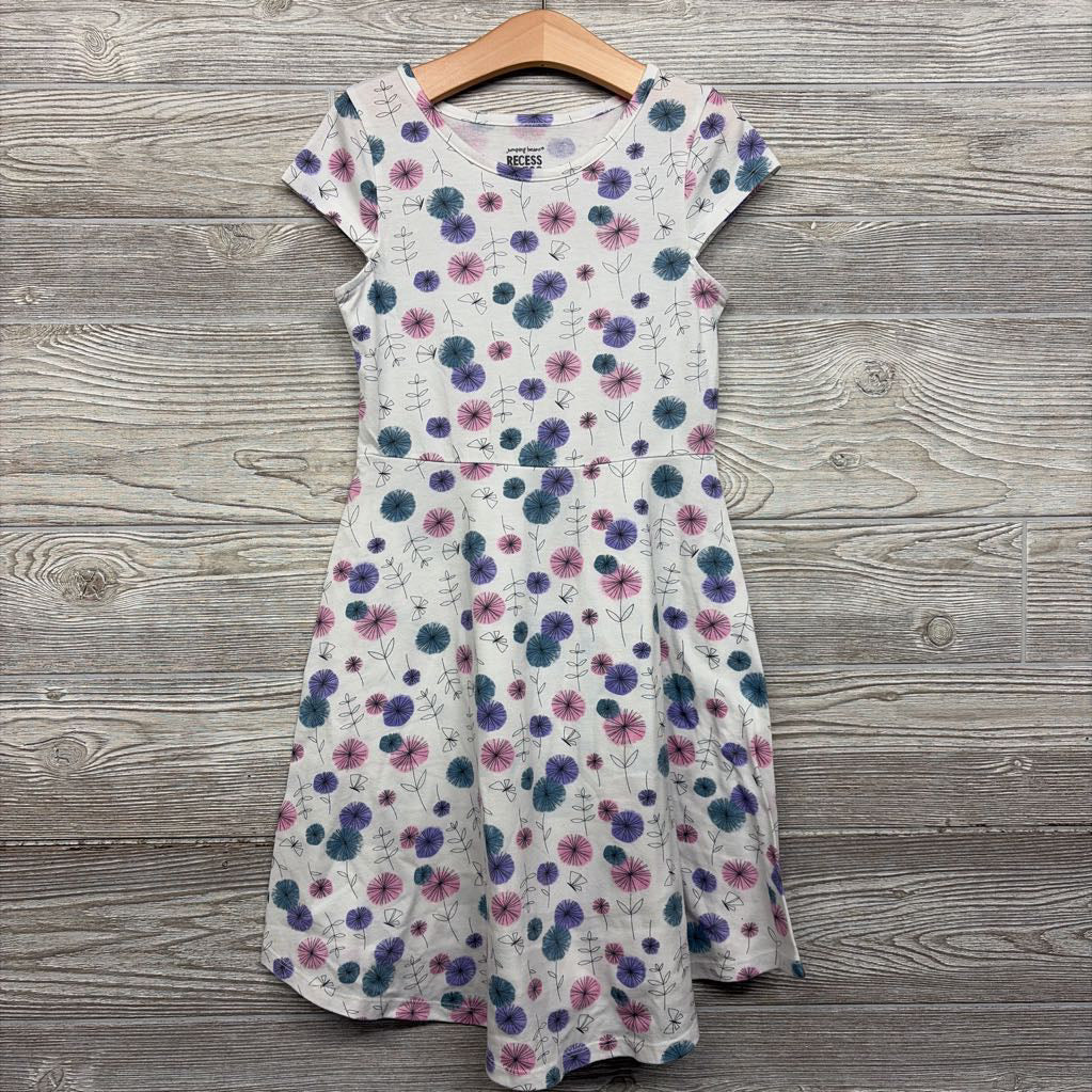 Cap Sleeve Dress Flowers 7
