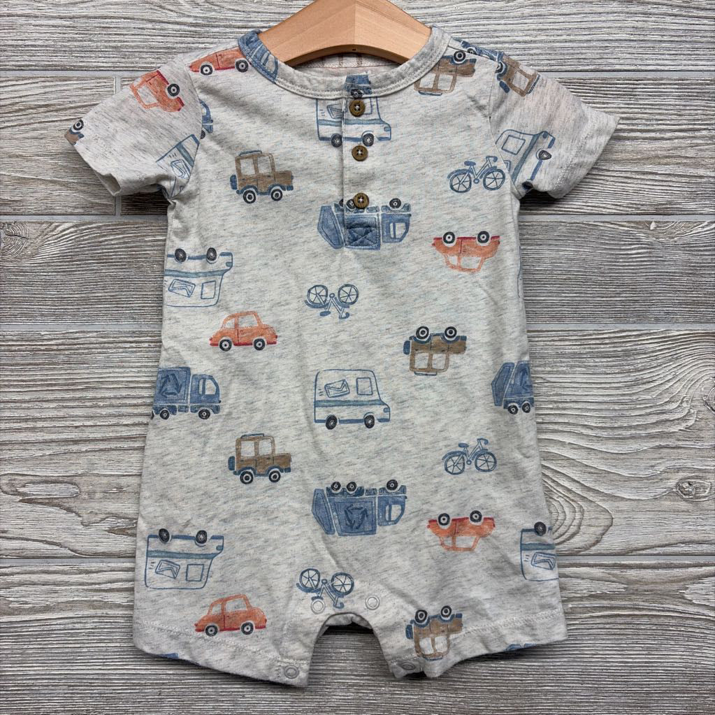 Henley Shorty Romper Cars 12M