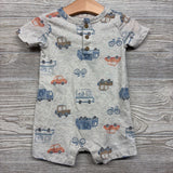 Henley Shorty Romper Cars 12M