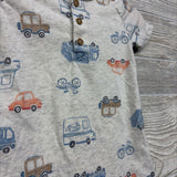 Henley Shorty Romper Cars 12M
