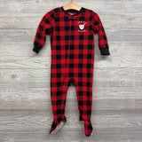 Blanket Sleeper Buffalo Plaid Santa's Helper 18M