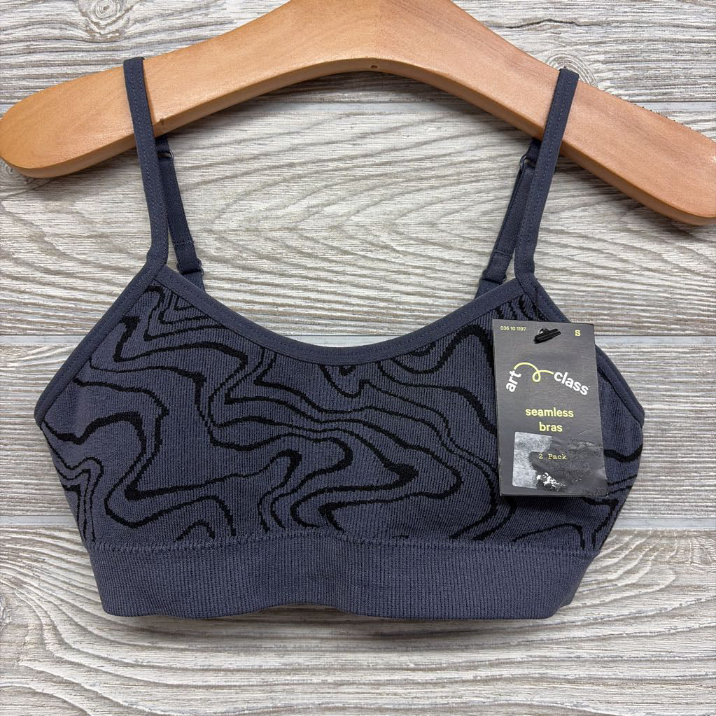 NEW Ribbed Seamless Bra Printed Small