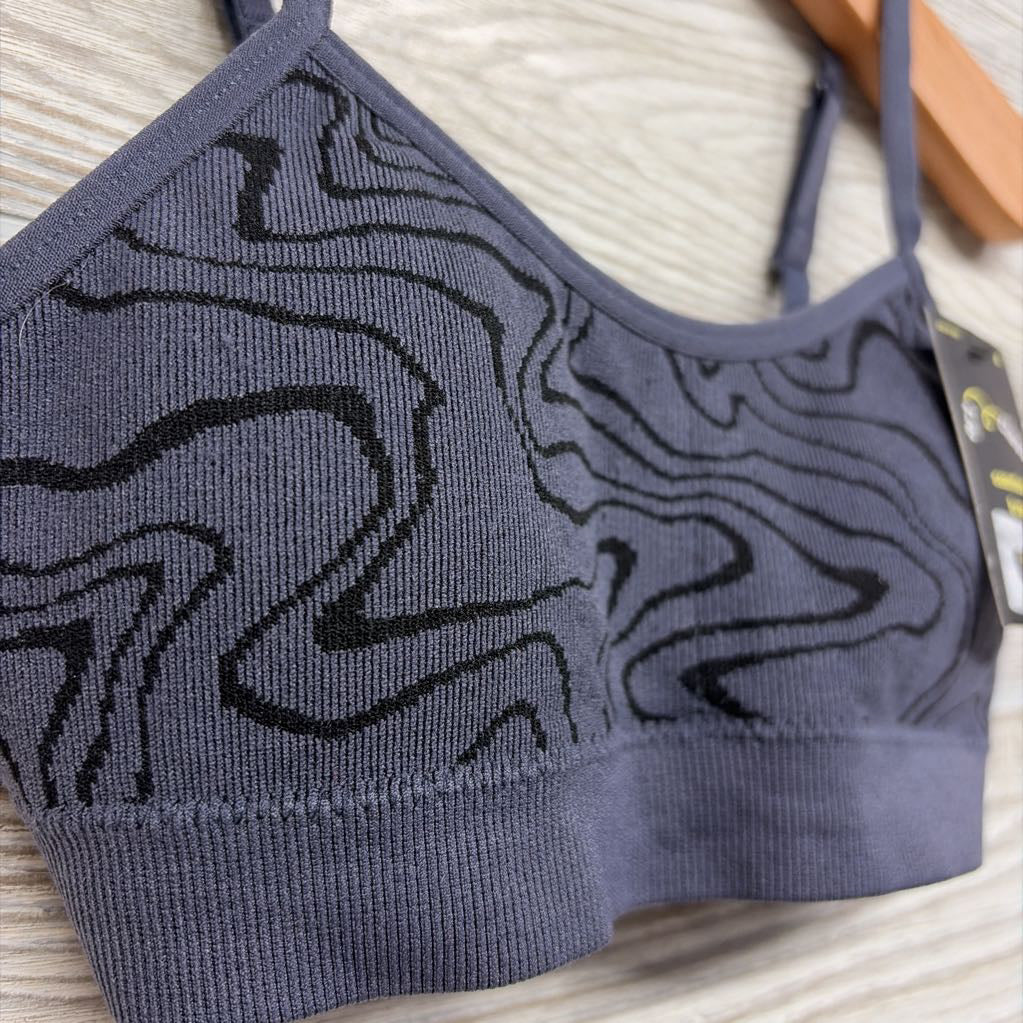 NEW Ribbed Seamless Bra Printed Small
