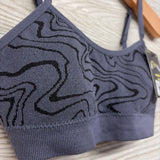 NEW Ribbed Seamless Bra Printed Small