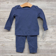 NEW 2 Pc LS Waffle Knit PJs 9M