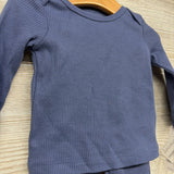 NEW 2 Pc LS Waffle Knit PJs 9M
